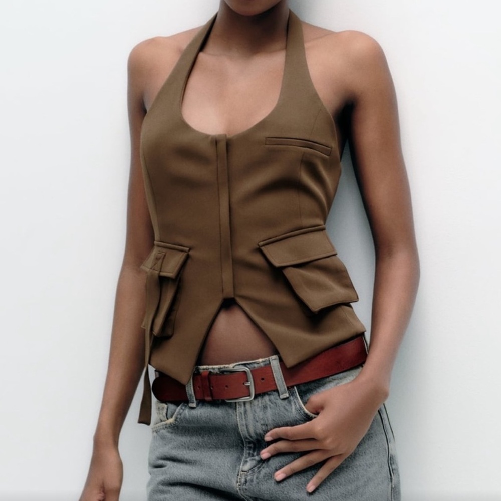 Zara Pocket Halter Top